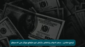 تراجع مفاجئ.. سعر الدولار ينخفض بشكل غير متوقع ويؤثر على الأسواق